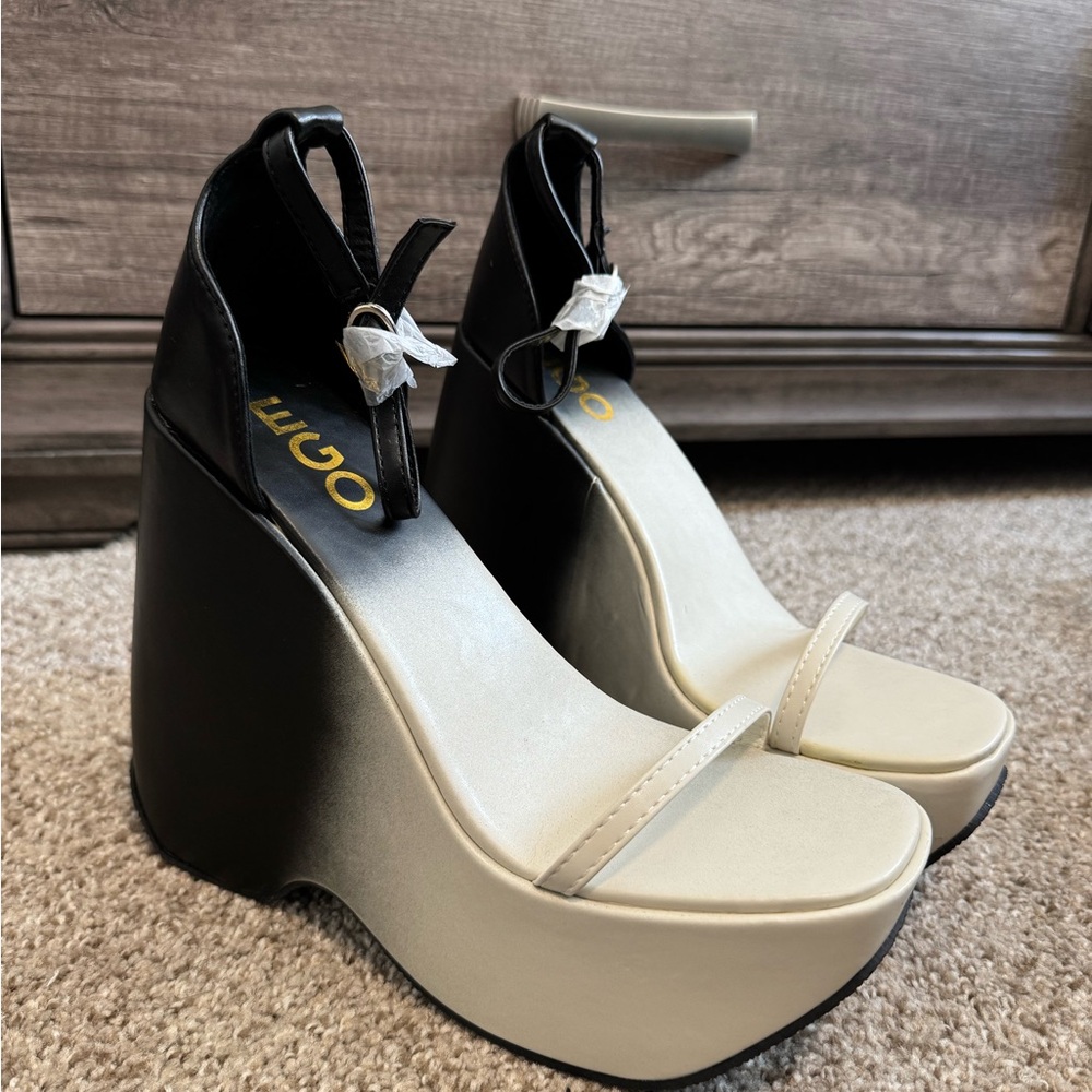 Black and White Platform Shoes